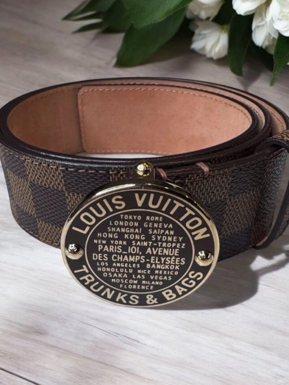 Louis Vuitton Damier Ebene Trunks & Bags Belt (80/32)